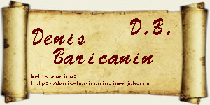 Denis Baričanin vizit kartica